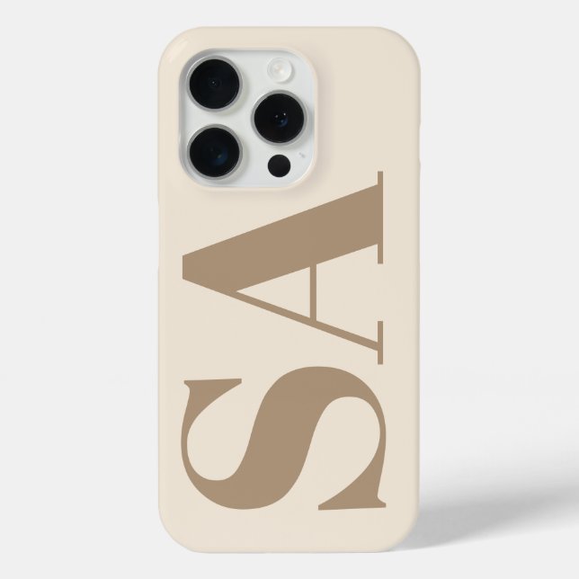 trendiges Antikweiß mit Monogramm Case-Mate iPhone Hülle (Rückseite)