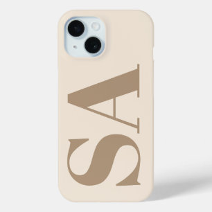 trendiges Antikweiß mit Monogramm Case-Mate iPhone Hülle