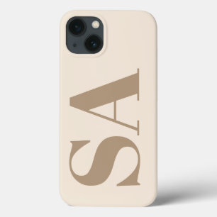 trendiges Antikweiß mit Monogramm Case-Mate iPhone Hülle