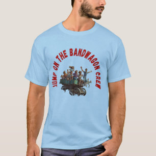 Trendiges „Aufspringen auf den Zug“ Grafik-T-Shirt T-Shirt