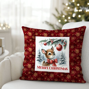 Trendiges Baby-Rehküken Cozy Winter-Kinderzimmer-D Kissen