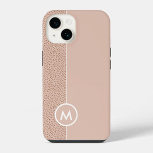 Trendiges Beige Monogramm mit Terrakotta Boho Brau iPhone 14 Hülle
