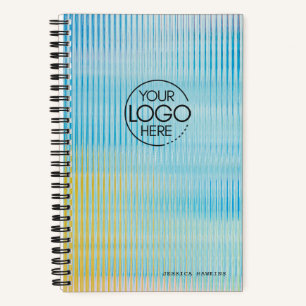 Trendiges blau-gelbes prismatisches Glas modernes  Notizbuch