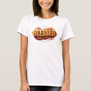 Trendiges BLESSED Art Design T-Shirt