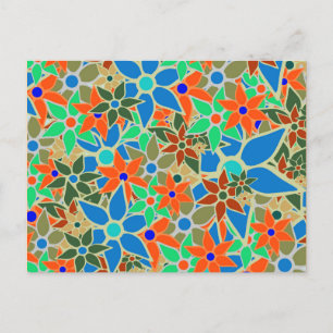 Trendiges Blumenmuster #8 Postkarte