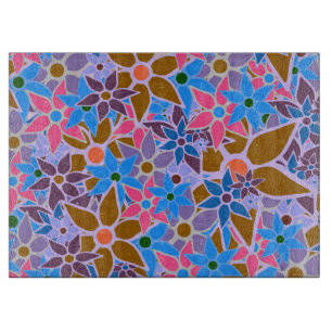 Trendiges Blumenmuster #8 Schneidebrett