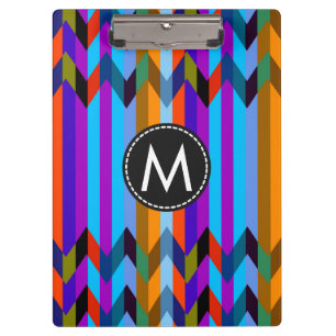 Trendiges Chic Chevron Streifen Muster #18 Klemmbrett