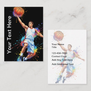 Trendiges, cooles Basketball-Sportthema Visitenkarte