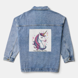 Trendiges Einhorn individuell anpassbares magische Jeansjacke