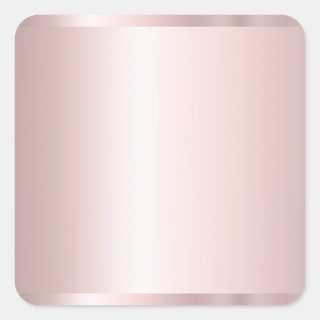 Trendiges Elegantes Modernes Blanko-Template Roség Quadratischer Aufkleber (Vorderseite)