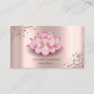 Trendiges Elegantes Roségold-Diamant-Lotus Visitenkarte