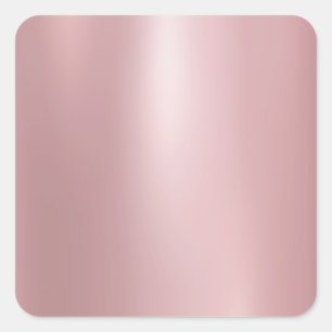 Trendiges Elegantes Roségold Leeres Modernes Templ Quadratischer Aufkleber