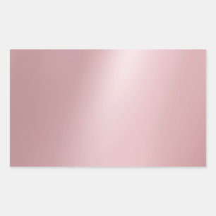 Trendiges Elegantes Roségold Leeres Modernes Templ Rechteckiger Aufkleber