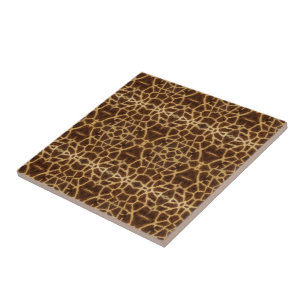 Trendiges exotisches Giraffenfell-Muster-Tierdruck Fliese