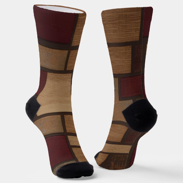 Trendiges farbenfrohes Muster  Socken (Gewinkelt)