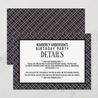 Trendiges geometrisches Muster, moderne Geburtstag Einladung