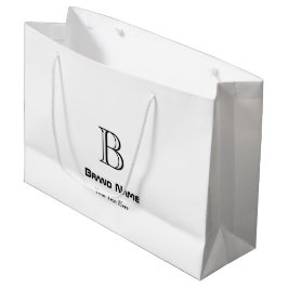 Trendiges Geschäft individuelles Monogramm Minimal Große Geschenktüte