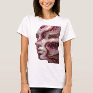 Trendiges Gold ABSTRACTE KUNST Modernes Design T-Shirt