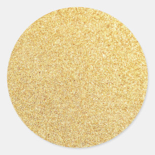 Trendiges Gold-Glitter-Leerzeichen Modern Elegant Runder Aufkleber