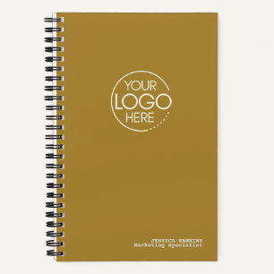Trendiges Gold Modern Logo Notizbuch