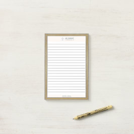 Trendiges Gold Texture-Logo Post-it Klebezettel