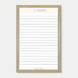 Trendiges Gold Texture-Logo Post-it Klebezettel