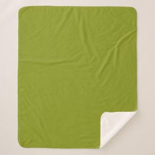 Trendiges Grün (einfarbig) Sherpadecke