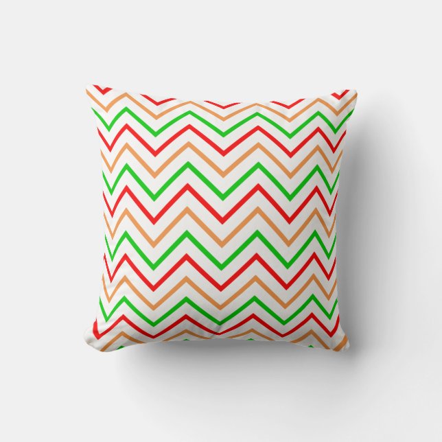 Trendiges helles Chevron-Muster Kissen (Vorderseite)