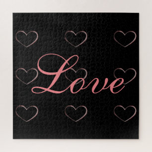 Trendiges Herz Graue Kalligrafie Liebe Hochzeit