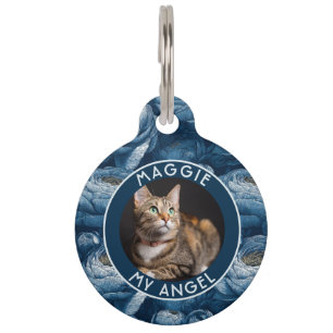Trendiges Hunde-Vater-Geschenk Ranunculus-Muster Haustiermarke