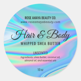Trendiges Imitat Holografisches Rainbow Body Butte Runder Aufkleber