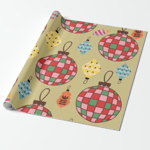Trendiges kulturelles Weihnachtsornament-Muster Vi Geschenkpapier
