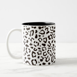 Trendiges Leopard-Druckmuster Zweifarbige Tasse