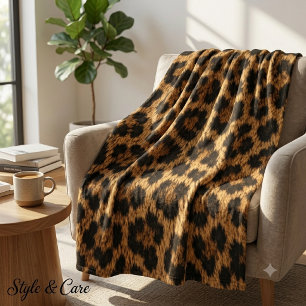 Trendiges Leopardenmuster Weiches Fleece-Decke Zuh Fleecedecke