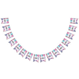 Trendiges lila und rosa Ostereier Geschenkpapier  Wimpelkette