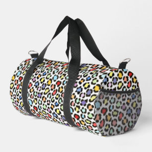 Trendiges, mehrfarbiges Leopard-Fur-Effekt Rpt-Mus Duffle Bag
