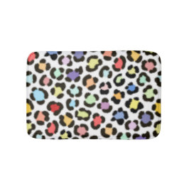 Trendiges, mehrfarbiges Leopard-Fur-Effektmuster Badematte