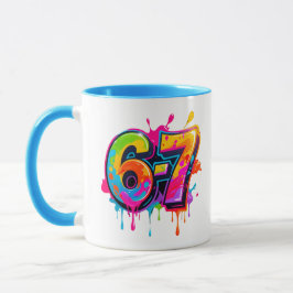 Trendiges Meme Moderner Teenager 67 6-7 IYKYK Tasse
