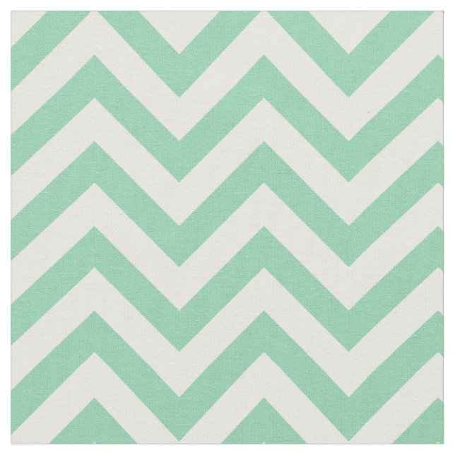 Trendiges mintgrünes Chevron-Muster Stoff (Nahaufnahme)