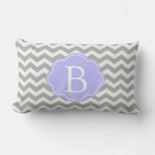 Trendiges, modernes, elegantes graues Chevron-Mono Lendenkissen