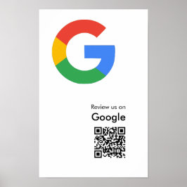 Trendiges modernes Google-Review-QR-Code-Poster Poster