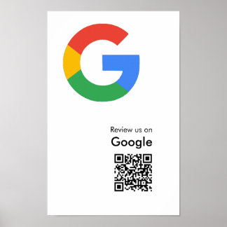 Trendiges modernes Google-Review-QR-Code-Poster Poster