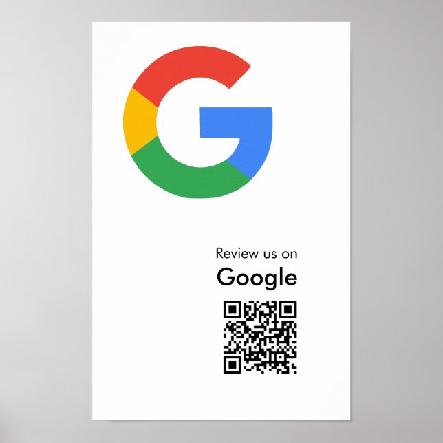 Trendiges modernes Google-Review-QR-Code-Poster Poster (Vorne)