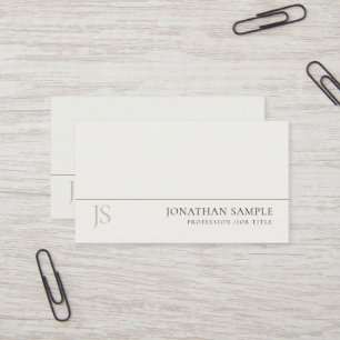 Trendiges modernes Monogramm minimalistisches Luxu Visitenkarte