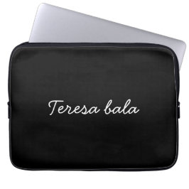 Trendiges Monogramm Moderne schwarze Schrift Namen Laptopschutzhülle