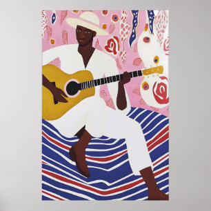 Trendiges Musikposter-Print - Geschenk für Gitarri Poster