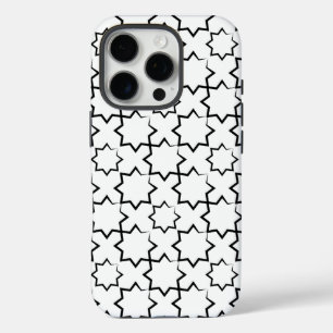 Trendiges Musterdesign in Schwarz und Weiß iPhone 16 Pro Hülle