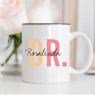 Trendiges Neues Doktor PhD Benutzerdefinierter Nam Zweifarbige Tasse
