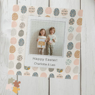 Trendiges Pastell-Oster-Fotopuzzle Personalisier