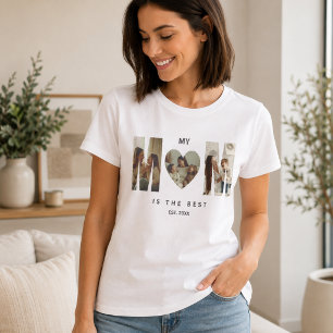 Trendiges personalisiertes Foto-MUTTER-Herz-T-Shir T-Shirt